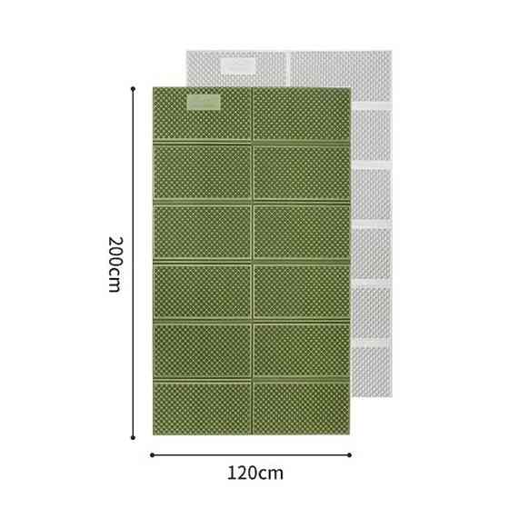 Килимок подвійний складаний IXPE Naturehike CNK2450WS044 алюмінієва плівка (200x120х1.8 см) Зелений Київ