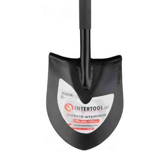 Лопата штикова, металева ручка, 198×288×1200 мм INTERTOOL FT-2011 Киев