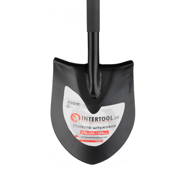 Лопата штикова, металева ручка, 198×288×1200 мм INTERTOOL FT-2011 Киев - изображение 4