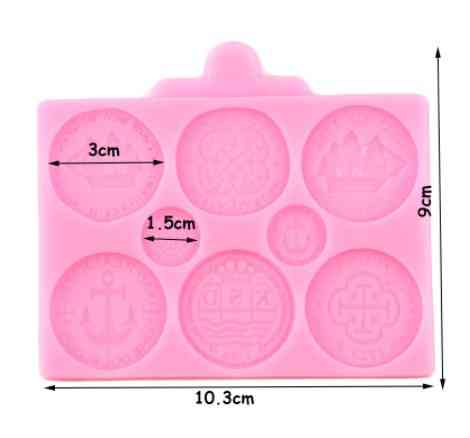 Молд силиконовый Монеты 103 на 90 мм розовый Киев