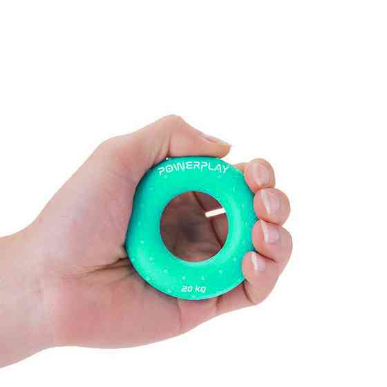 Еспандер кистьовий силіконовий PowerPlay PP-4338 Hand Grip Medium 20 кг. Зелений Кам'янське