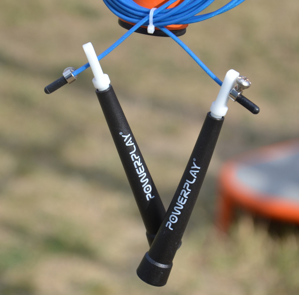 Скакалка швидкісна PowerPlay 4202 Ultra Speed Rope Синя (2,9m.) Каменское - изображение 8