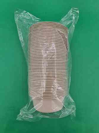 Тарілка паперова кругла глибока 400 ml (бежева) (50 шт.) Харків