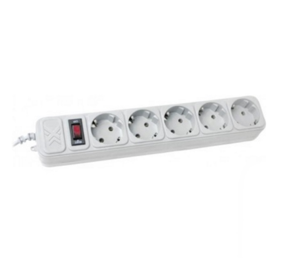 Фільтр мережевий 5 розеток 4,5 м з вимикачем 4500А сірий SPM5-G-15G Maxxter Житомир