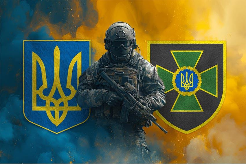 Прапор Воїн ДПСУ з Гербом України 600х900 мм Запоріжжя - фото 1