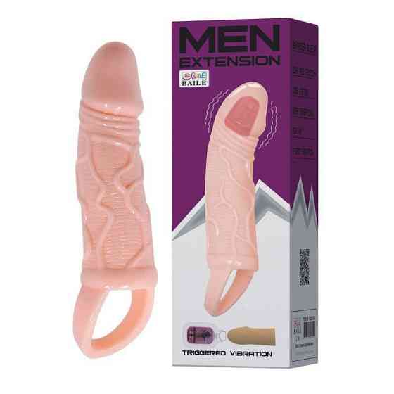 Насадка на пенис BAILE Man Extension Vibrating Sex Aura Киев