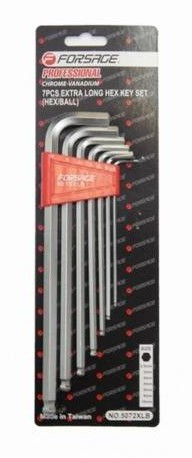 Набір ключів Г-подібних екстра довгих 6-граних, 7пр. (2.5, 3-6, 8, 10мм), в пластиковому тримачі Одеса - фото 1