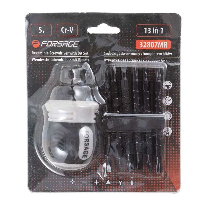 Викрутка реверсивна з набором спеціальних біт, у блістері Одеса - фото 3