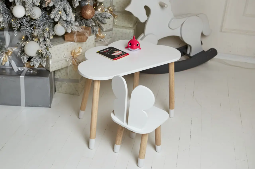 Дитячий столик Хмара та стільчик Метелик білий Вінниця - фото 3