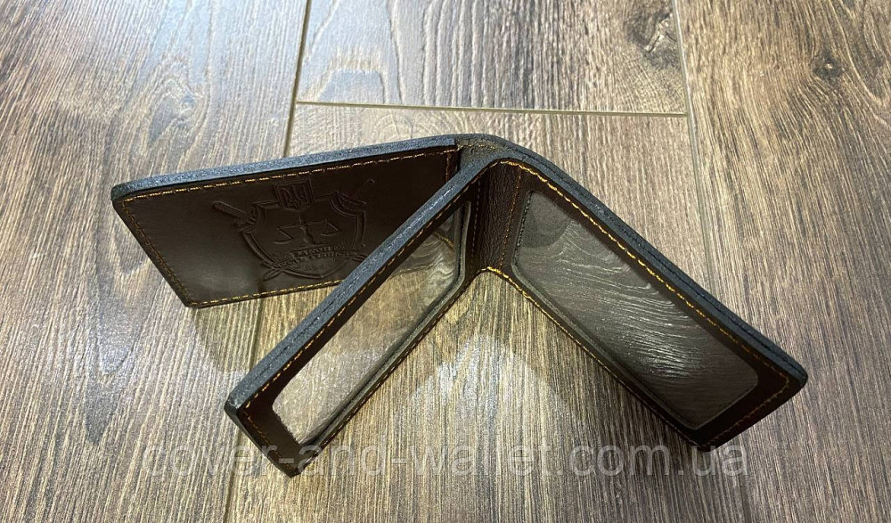 Шкіряна обкладинка на посвідчення Прокуратура України з додатковим клапаном Київ - фото 6