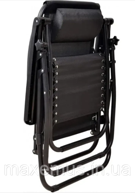 Набор шезлонгов 2 шт и столик Bonro SP167A садовые лежаки для отдыха и террасы черный Мостиська - фото 6