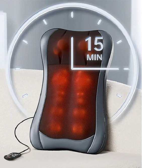 Масажна подушка для тіла AUX-AQA-24D-34 24W (роликовий масаж із підігрівом) Київ - фото 5
