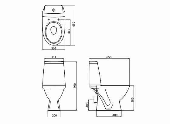 Modo Компакт напольный, горизонтальный, 3/6л, сиденье Duroplast Soft Close Киев