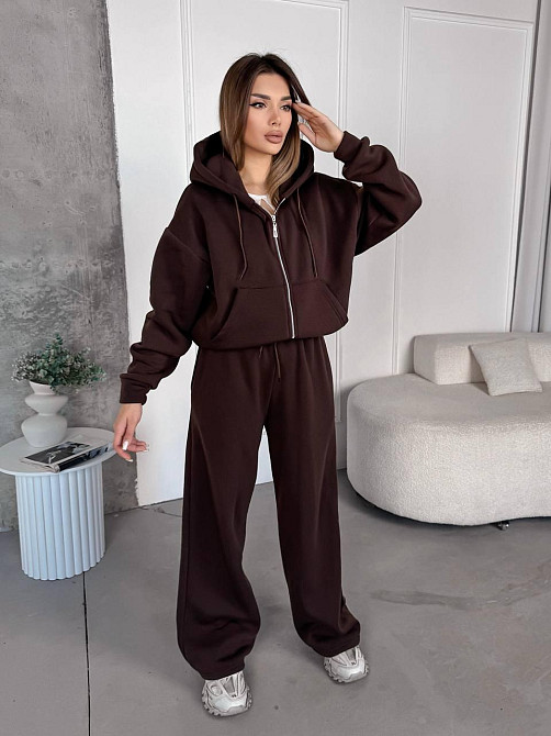 Жіночий теплий костюм з широкими штанами Одеса - фото 2