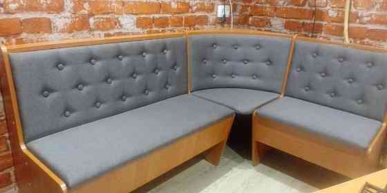 Кухонный уголок с нишами на кухню 114х154 см (на право или налево) / Ткань - ДСП Ольха Львов