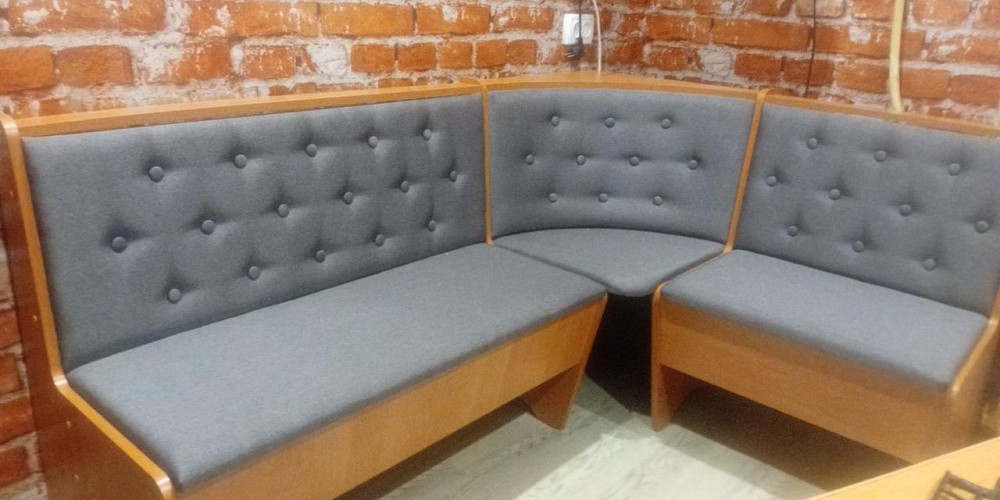 Кухонний куточок з нішами на кухню 114х154 см (на право або наліво) / Тканина - ДСП Вільха Львів - фото 4