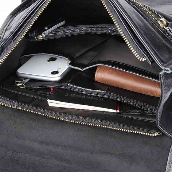 Рюкзак Vintage 14967 кожаный Черный Киев