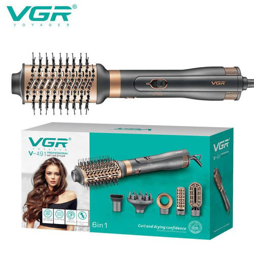 Фен для ломких волос VGR V-491, Фен брашинг, Фен-брашинг для волос, Фен QV-691 щетка выпрямитель Киев - изображение 8