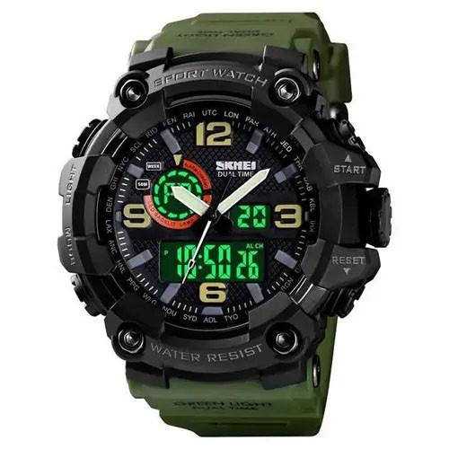 Найкращий тактичний годинник SKMEI 1520AG ARMY GREEN, Годинники військові з WL-850 офіційною гарантією Київ - фото 2