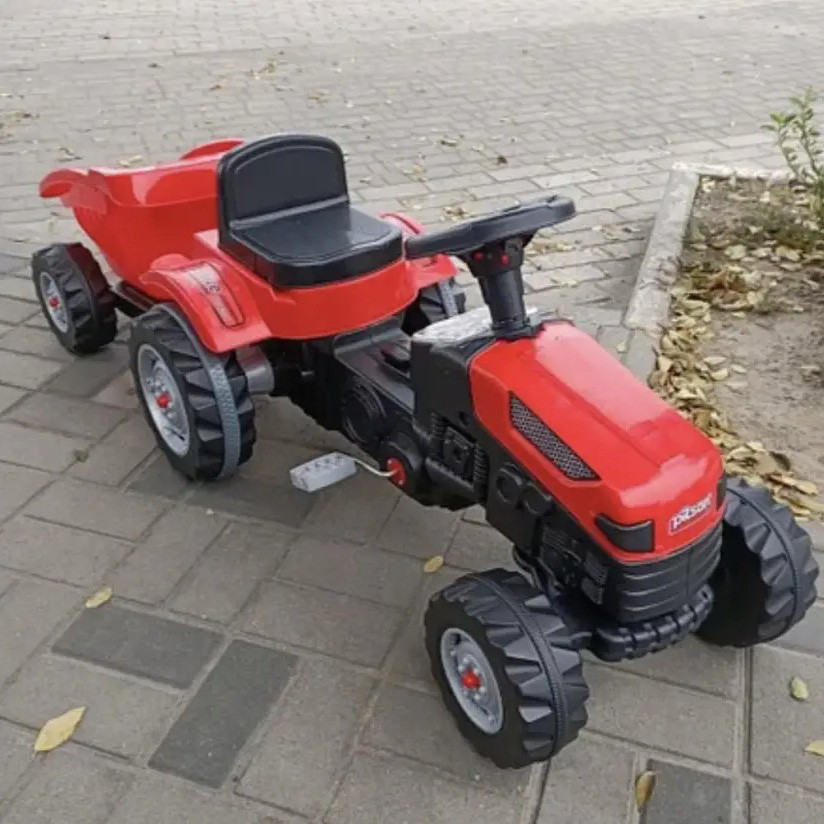 Детский педальный трактор с прицепом Pilsan красный на педалях для детей Киев - изображение 2