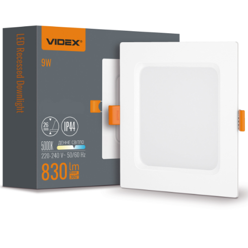 LED Світильник врізний квадратний 9W 5000К VL-DLBS-095 Videx Житомир - изображение 3