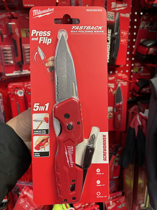 Нож складной MILWAUKEE FASTBACK многофункциональный 5 в 1 (4932492454) Одесса - изображение 8