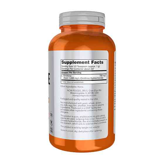L-орнітин Now Foods L-Ornithine Powder - 227g Луцьк