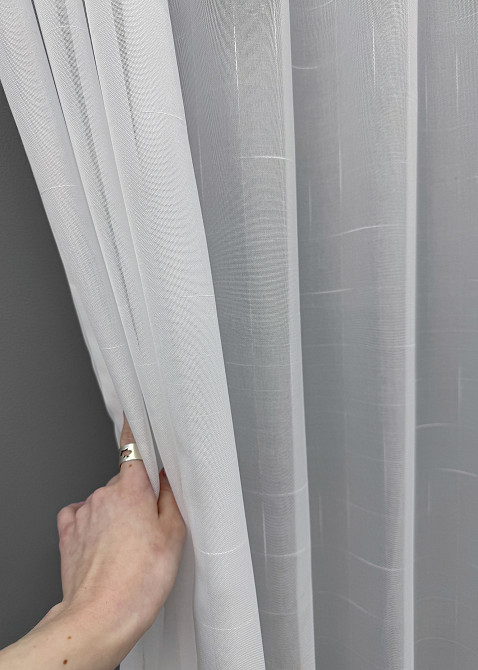 Тюль льон "Мережка" колір білий 1353т Київ - фото 3