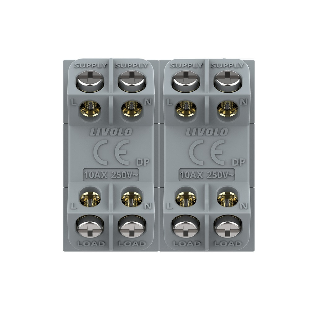 LIVOLO Перехресний (хрестовий) вимикач LIVOLO, 2-клавішний, чорний, модуль без рамки(VL-FCMM10A Коломия - фото 2