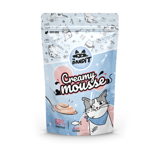 Лакомство для кошек Мистер Бандит Mr.Bandit Сливочный Мусс с лососем для кошек, 60 г срокдо 12.25 Винница
