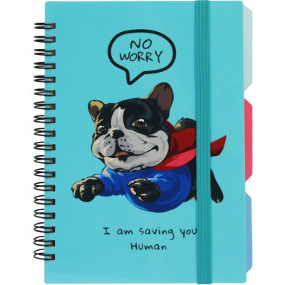 Блокнот Optima Desing 37, B6 з розділювачами 100 аркушів, клітинка (O20358-37) Вінниця - фото 1