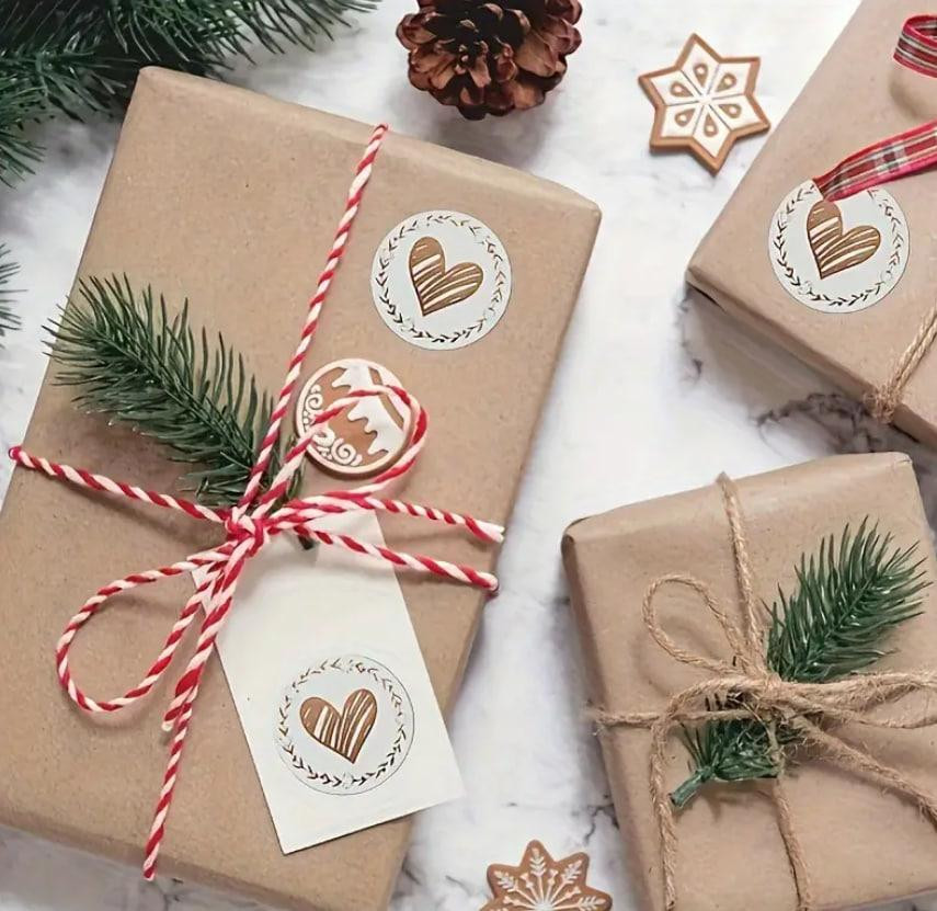 Наклейки в форме сердца для упаковки, почтовые наклейки, упаковка подарков, печать на конверте. Набо Киев - изображение 3