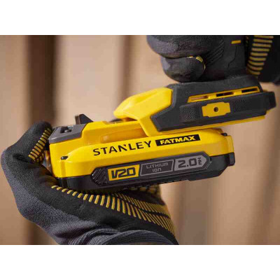 Дрель Stanley угловая FATMAX® V20, Li-lon 18V, 45 Нм, 0-600 / 1900 об/мин (без АКБ и ЗУ) (SFMCD750B) Винница - изображение 3