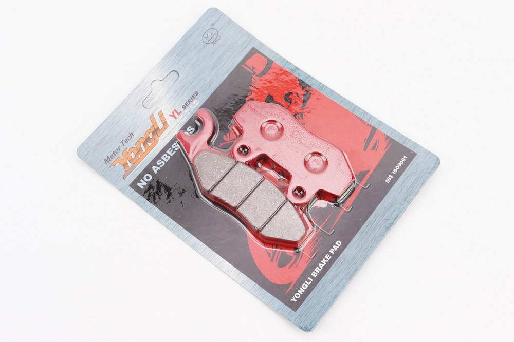 Гальмівні колодки (дискові) праве вухо, Viper - RACE/STORM/CG/СВ/HONDA-LS125;NSR 50;MBX 50/LIFAN/KYMCO-Pulsar/LONCIN, к-кт 2шт, червоні Киев - изображение 1