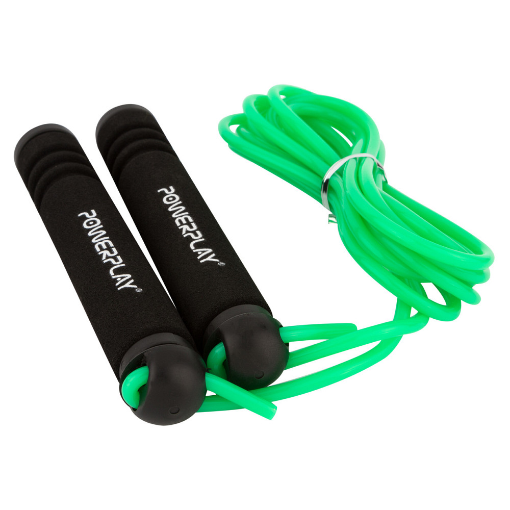 Скакалка спортивна PowerPlay 4205 Classic Plus Jump Rope Зелена 2,7м Київ - фото 3