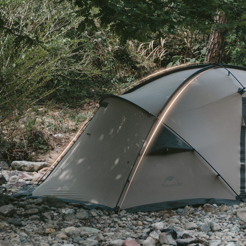 Палатка двухместная с большим тамбуром и навесом Naturehike Shandi CNK2300ZP017, серая Киев - изображение 8