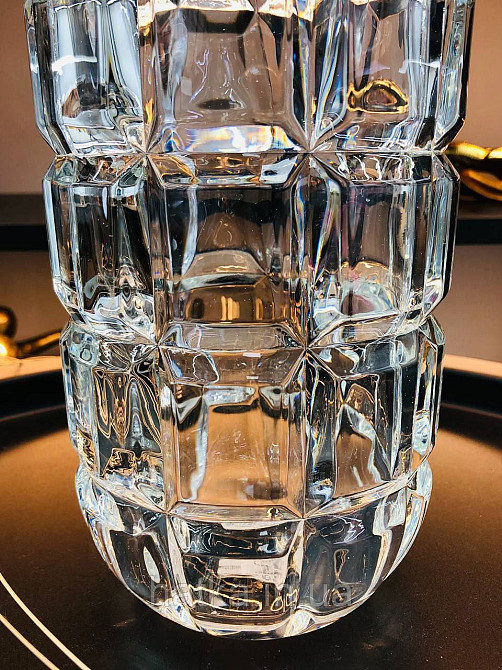 Ваза скляна Olens "Валенсія" 13,6*27,8 см прозоре товсте скло Київ - фото 2