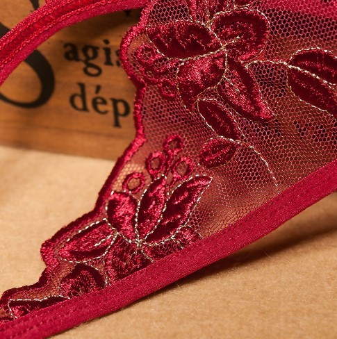 Труси з розрізом та мереживом 40 бордовий Київ - фото 2