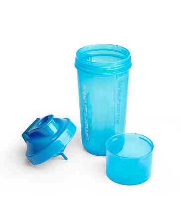 Шейкер спортивный бутылка для води и спортивного питания SmartShake Slim 500ml Neon Blue Киев
