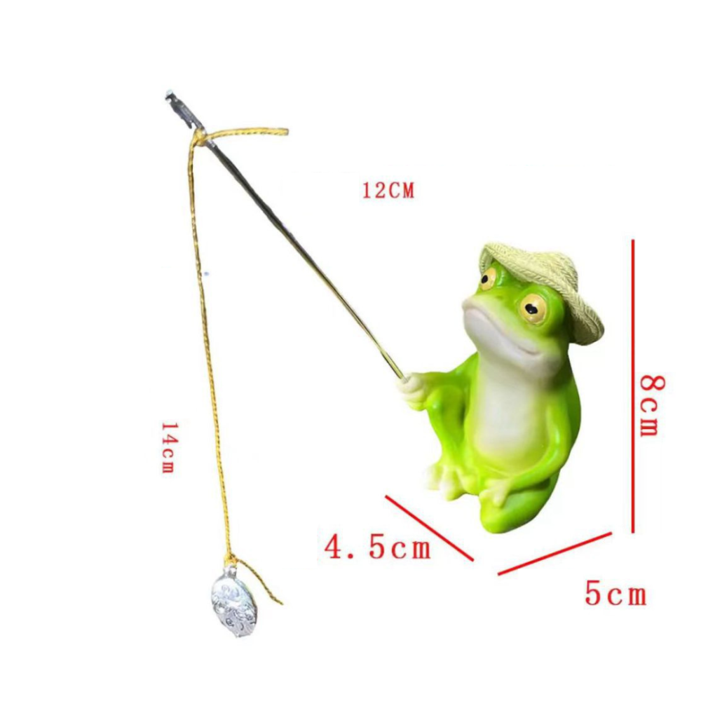 Фигурка садовая Лягушка рыбачка 8 х 5 см Полистоун Одесса - изображение 3