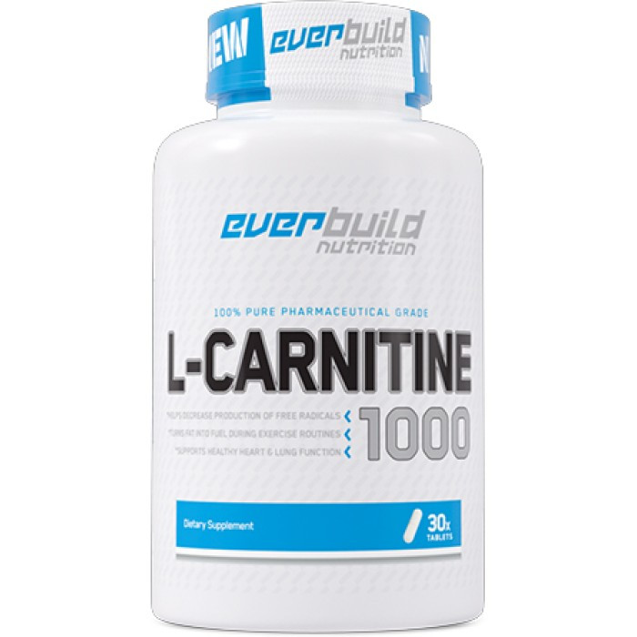 Карнітин тартрат Everbuild Nutrition L-Carnitine 1000 мг 30 таблеток Луцьк - фото 1