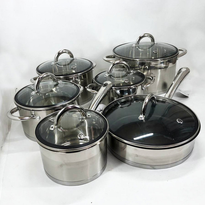 Набір каструль для електронної плити 12 предметов ASTRA A-2412, Набір якісних каструль QE-76 Львів - фото 4