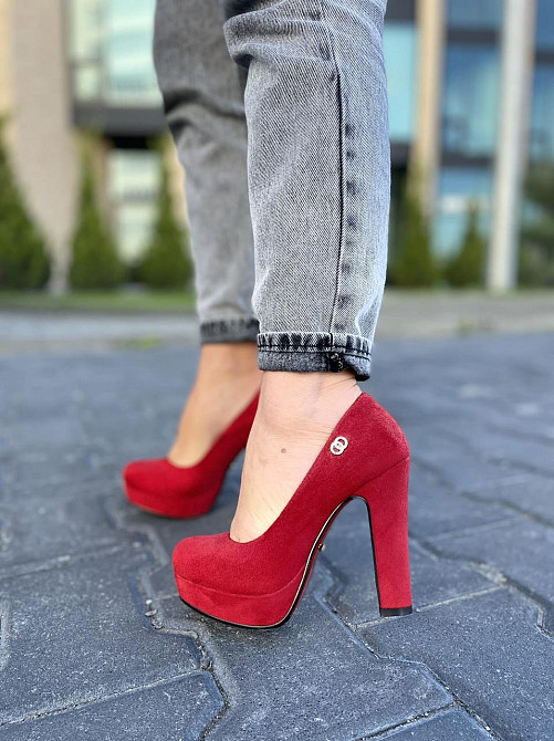 Туфлі жіночі STILLETA D280-J004-4 червоні (весна-осінь, еко-замша) (3601) 35р.36р. 36 Коломыя - изображение 1