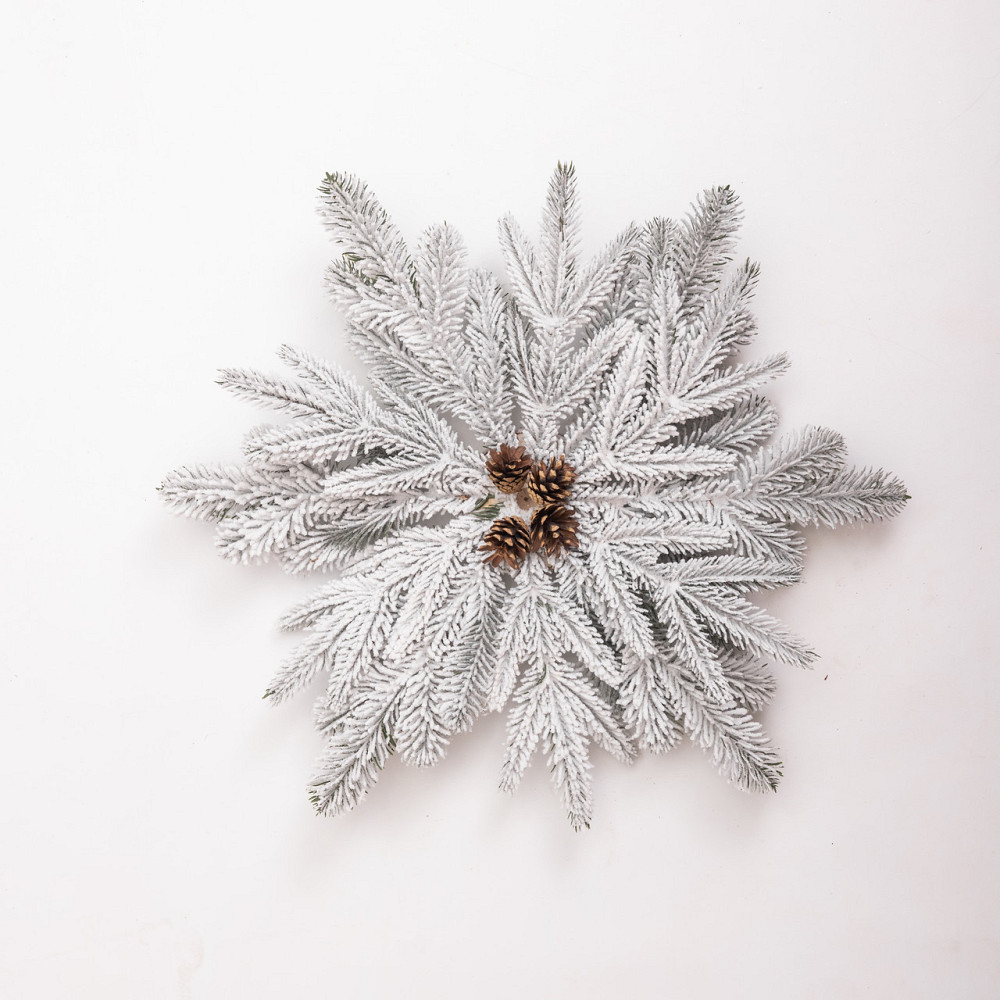 Штучний підсвічник вінок Новорічний з декором засніженим на 1 свічку SOK-O-4 Київ - фото 2