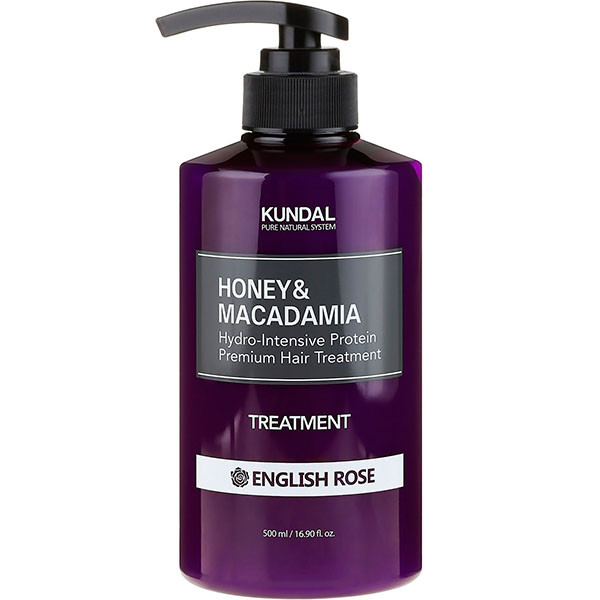 Поживний кондиціонер з медом та олією макадамії Honey & Macadamia Protein Hair Treatment English Rose Kundal 500 мл Київ - фото 1