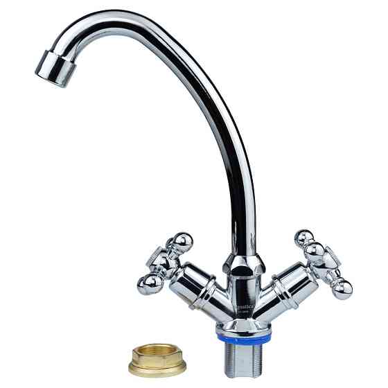 Змішувач QM 1/2" для кухні економ на гайці (КРАТНО 2 шт.) AQUATICA QM-1B159C (9783100) Київ