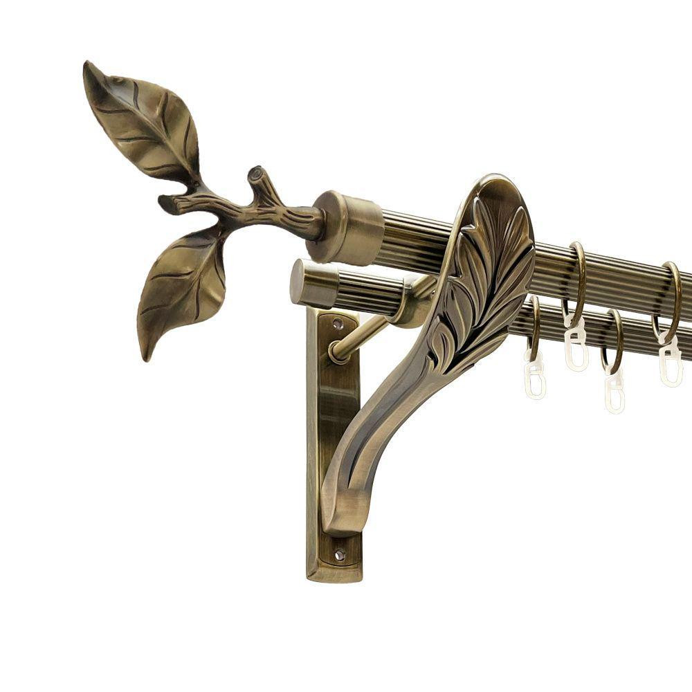 Карниз Orvit Листок Троянди металевий дворядний ретро рифлена труба кільце металеве Антик 25\19 мм 300 см Львов - изображение 1