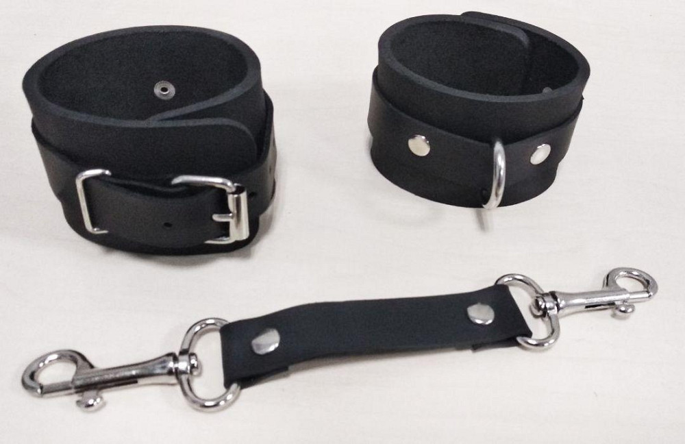 Наручники Feral Feelings - Hand Restraints, натуральная кожа, черные Sex Aura Киев - изображение 3