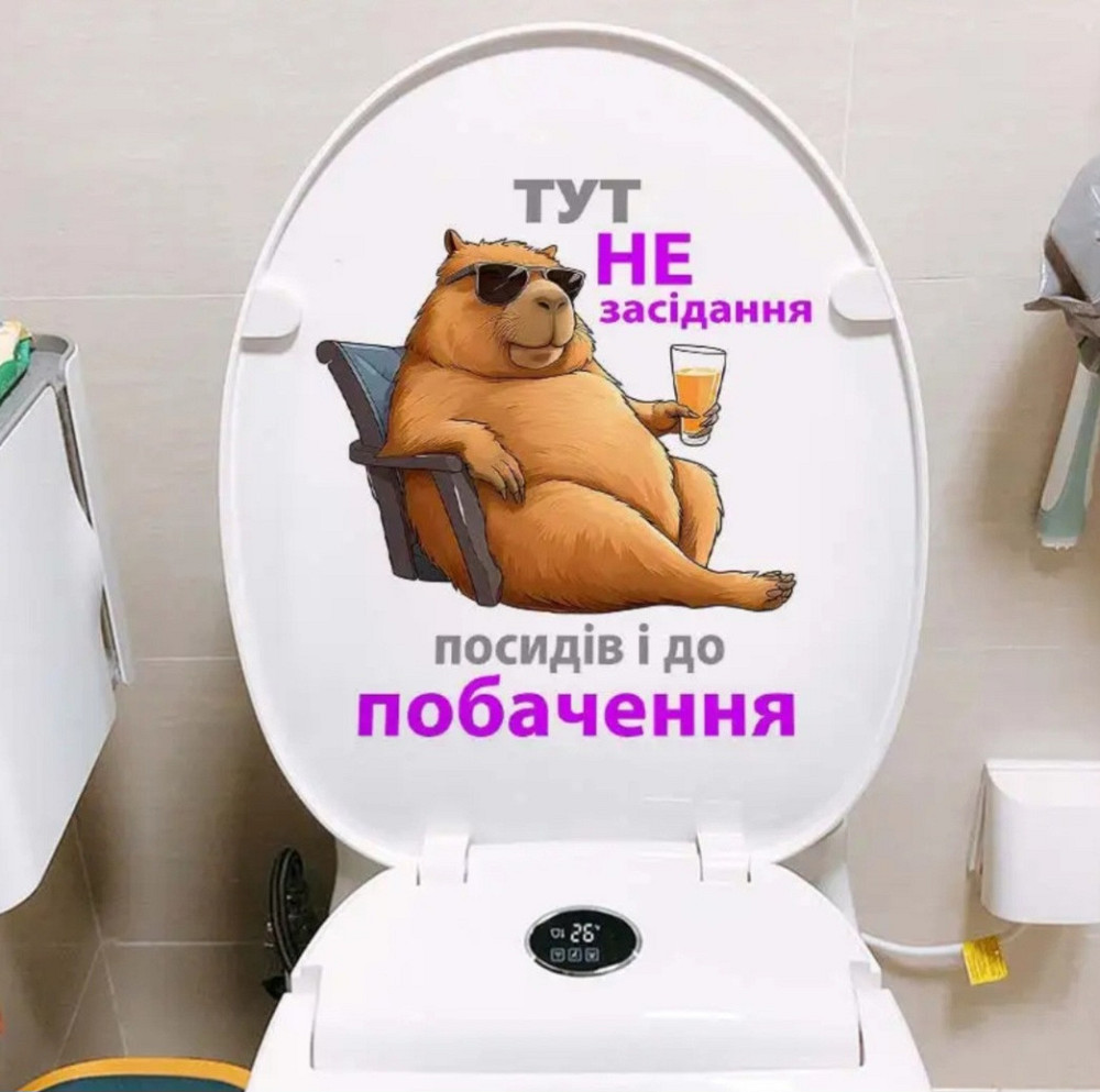 Наклейка на унітаз 16 на 20 см різнобарвний Київ - фото 1