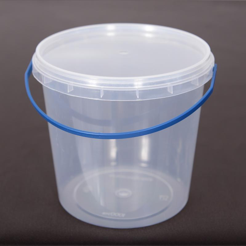 Ведро пластиковое 1 л, прозрачное с крышкой с ручкой, сертифицированное Павлоград - изображение 1